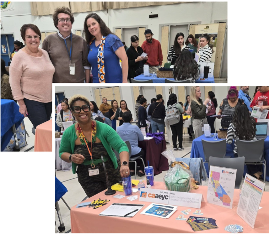 Collage of event attendees