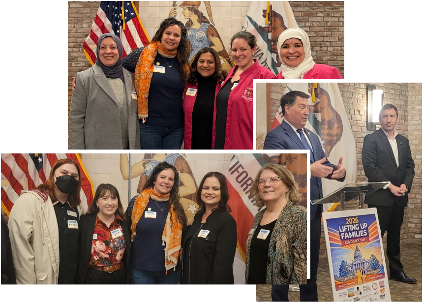 Collage of event attendees